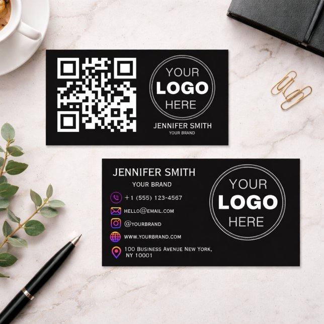 Minimalist QR Code Professional Design Business Card (Minimalist QR Code Professional Design Business Card
)