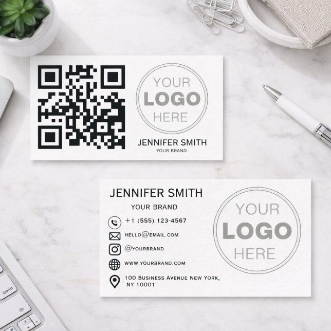 Minimalist QR Code Professional Design Business Card (Minimalist QR Code Professional Design Business Card
)