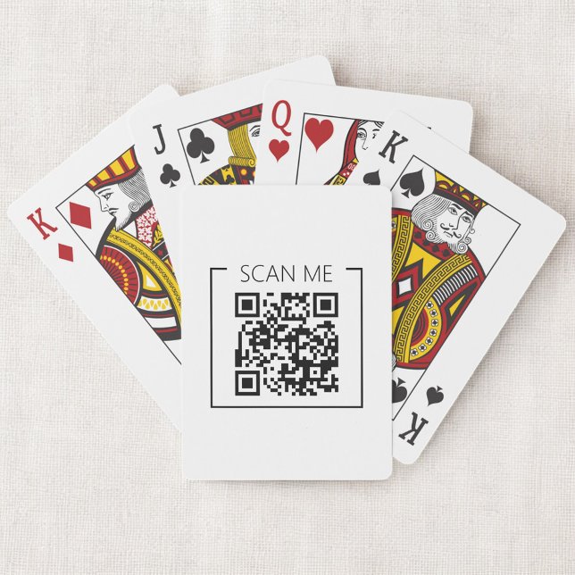 Minimalist QR Code Scan Me Business Playing Cards (Creator Uploaded)