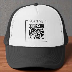 Minimalist QR Code Scan Me Business Trucker Hat