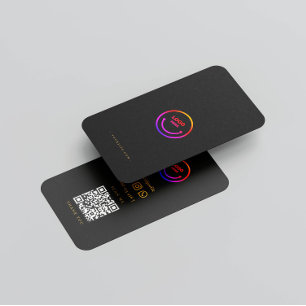 Minimalist Qr Code Social Professional Business Card