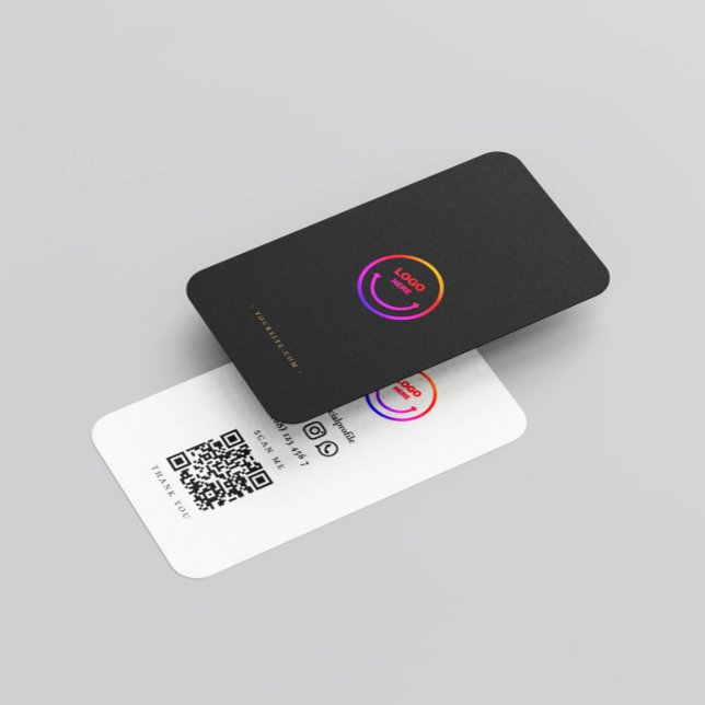 Minimalist Qr Code Social Professional Business Card (Creator Uploaded)