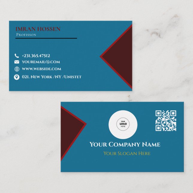 Minimalist qr cood business card (Front/Back)