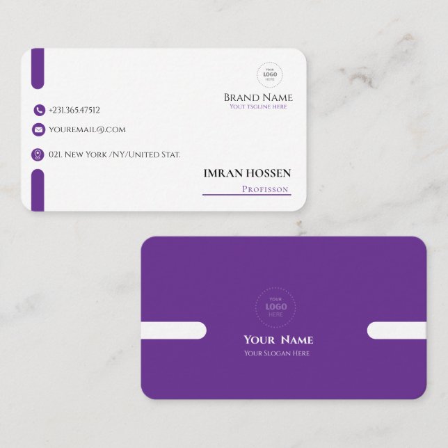Minimalist qr cood business card (Front/Back)