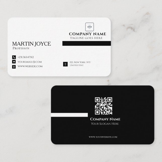Minimalist qr cood business card (Front/Back)