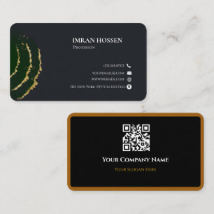 Minimalist qr cood business card