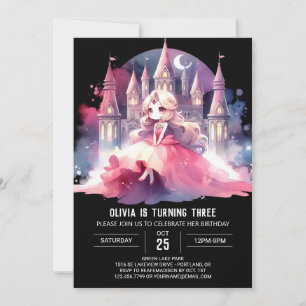 Minimalist Queen Princess Birthday Invitation
