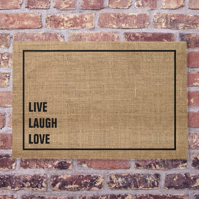 Minimalist Quote Burlap  Doormat (Creator Uploaded)