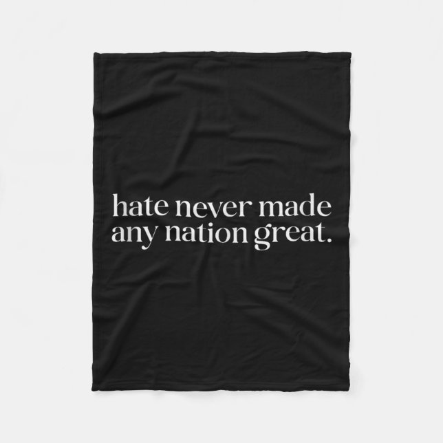 Minimalist Quote Democrat President Liberal Anti Fleece Blanket (Front)