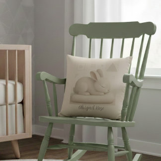 Minimalist Rabbit Neutral Baby Room Decor Cushion