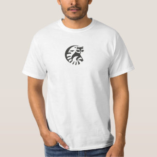 Minimalist Racoon T-Shirt – Black and White Anima
