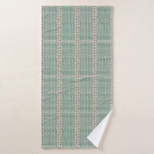 Minimalist raffia mesh lines strokes dashed muted bath towel set