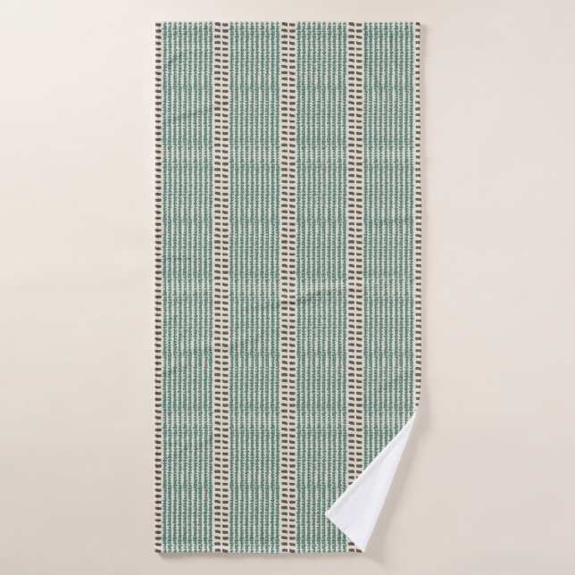Minimalist raffia mesh lines strokes dashed muted  bath towel set (Bath Towel)