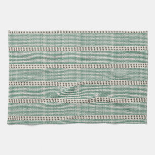 Minimalist raffia mesh lines strokes dashed muted  tea towel