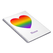 Minimalist Rainbow Line Heart - Cute Colourful Art