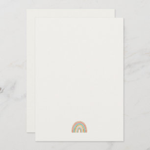 Minimalist Rainbow Stationery Modern Note Card
