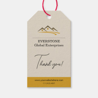 Minimalist Real Estate Agent Business Gift Tags
