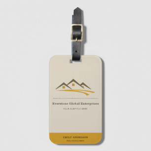 Minimalist Real Estate Agent Business Luggage Tag