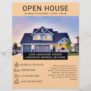 Minimalist Real Estate Open House Flyer - Customiz