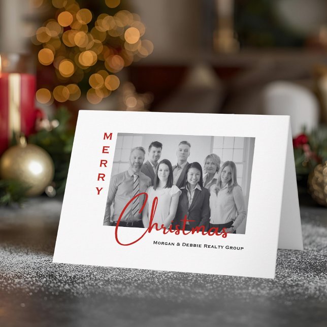 Minimalist Real Estate Photo & Logo | Christmas  Card (Creator Uploaded)