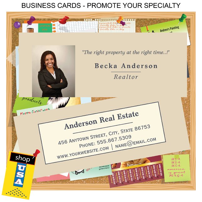 Minimalist Real Estate 📸 Photo Template Business  Mini Business Card (Creator Uploaded)