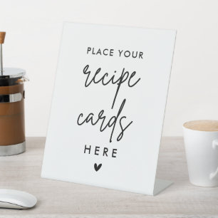 Minimalist Recipe Cards Here Sign