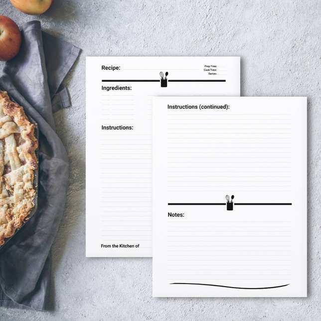 Minimalist Recipe Cookbook Page (Minimalist Recipe Cookbook Page)