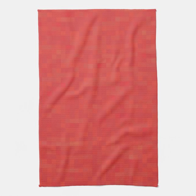 Minimalist red abstract modern pattern elegant tea towel (Vertical)