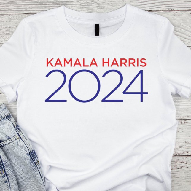 Minimalist Red and Blue Kamala Harris 2024 T-Shirt (Creator Uploaded)