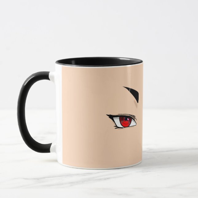 Minimalist Red Anime Eyes Mug  (Left)