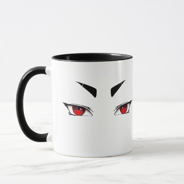 Minimalist Red Anime Eyes Mug  (Left)