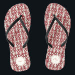 Minimalist Red Double Happiness Chinese Wedding Jandals<br><div class="desc">Minimalist chinese double happiness design in simple red and white pattern. A chic and classy asian themed wedding design for the modern and stylish couple. The double happiness is a very auspicious and good luck symbol used in all oriental weddings and celebrations. Designed by fat*fa*tin. Easy to customise with your...</div>