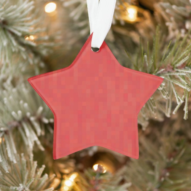 Minimalist red elegant modern cute star Christmas Ornament (Tree)