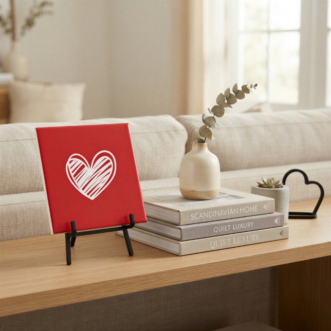 Minimalist Red Heart Decorative Tile (Creator Uploaded)
