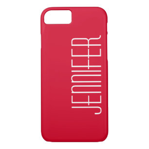 Minimalist Red Personalised Name Jumbo Typography Case-Mate iPhone Case