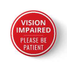 Minimalist Red Typography Vision Impaired