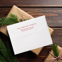 minimalist red & white typewriter text christmas