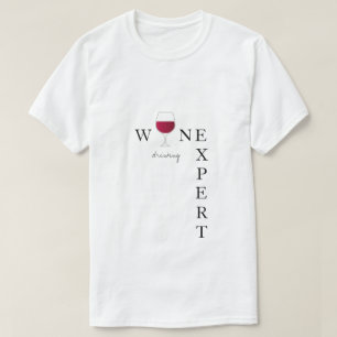 Minimalist Red Wine Crossword T-Shirt