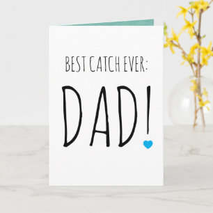 Minimalist Reel Fishing Fathers Day Photo Greeting Card
