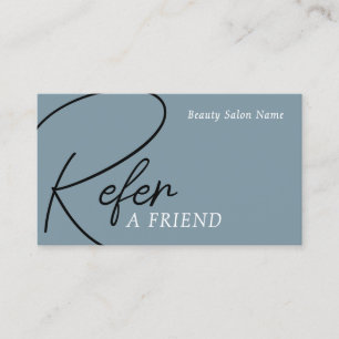 Minimalist refined referral business card