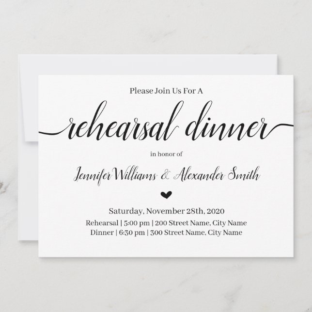 Minimalist Rehearsal Dinner (Front)