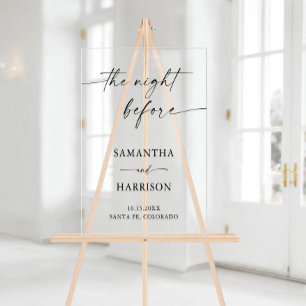 Minimalist Rehearsal Dinner Elegant Welcome Acrylic Sign