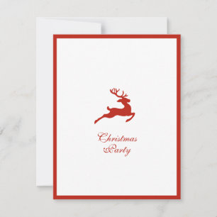 Minimalist Reindeer Christmas party Invitation 