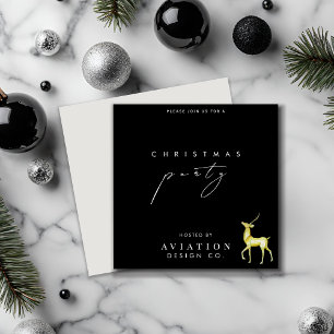 Minimalist Reindeer Corporate Christmas Party Invitation