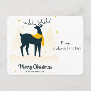  Minimalist Reindeer   Merry Christmas  Enclosure Card