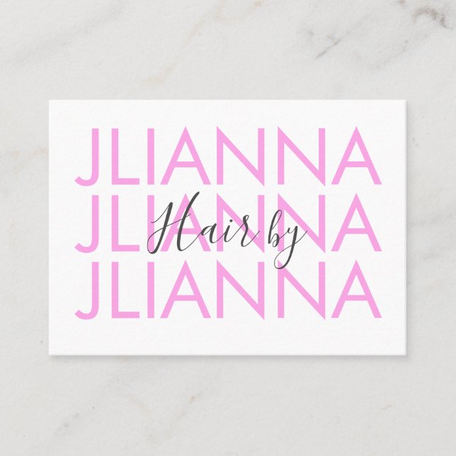 Minimalist Repeat Makeup Salon Nails Eyelashes   Business Card (Front)