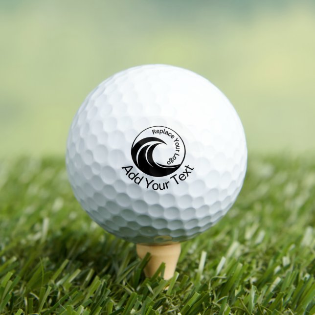 Minimalist Replace logo & Custom Text  Golf Balls (Insitu Tee)