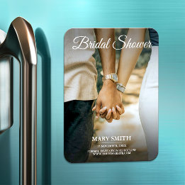 Minimalist Replace Photo Bridal Shower Favor Magnet