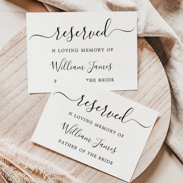 Minimalist Reserved Chair Signs, Wedding Seating Invitation (Minimalist Reserved Chair Signs, Wedding Seating Invitation)