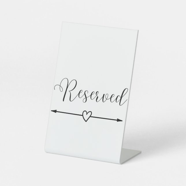 Minimalist Reserved Sign (Front)